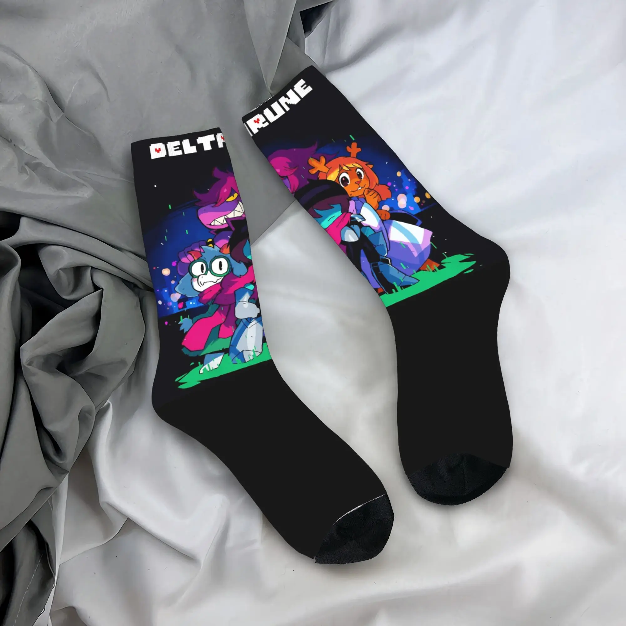 Deltarune Game Socks Men Women Polyester Funny Happy  Socks Crazy Spring Summer Autumn Winter Middle Tube Socks Gifts
