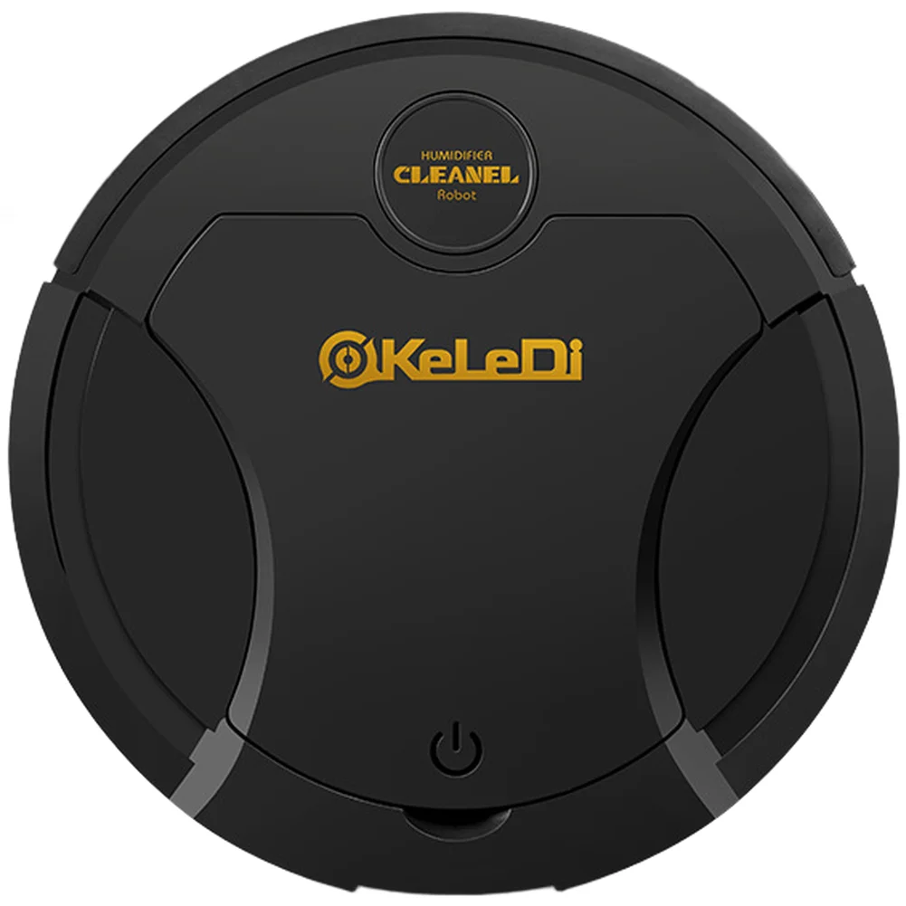 Compact Robot Vacuum Cleaner 5.5cm Thin Design with USB Rechargeable Battery Humidifier LED Light and Mop Function