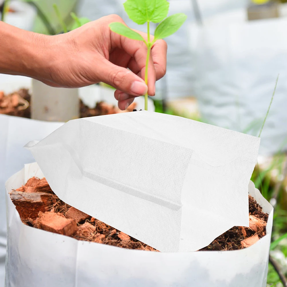 

100Pcs Biodegradable NonWoven Nursery Pots Bags For Vegetables Herbs Flowers