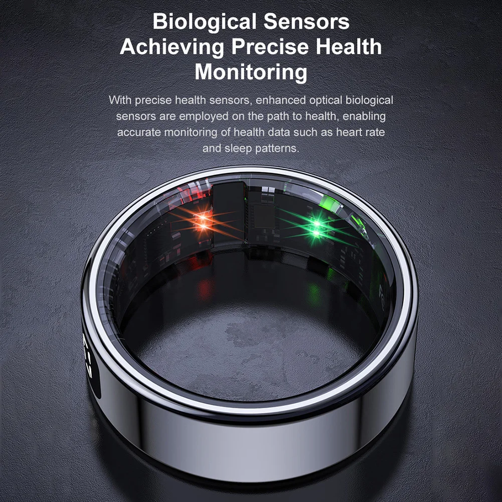 Anillo inteligente rastreador de salud con frecuencia cardíaca oxígeno en sangre monitoreo del sueño anillo de salud anillo de seguimiento de Fitness para mujeres y hombres