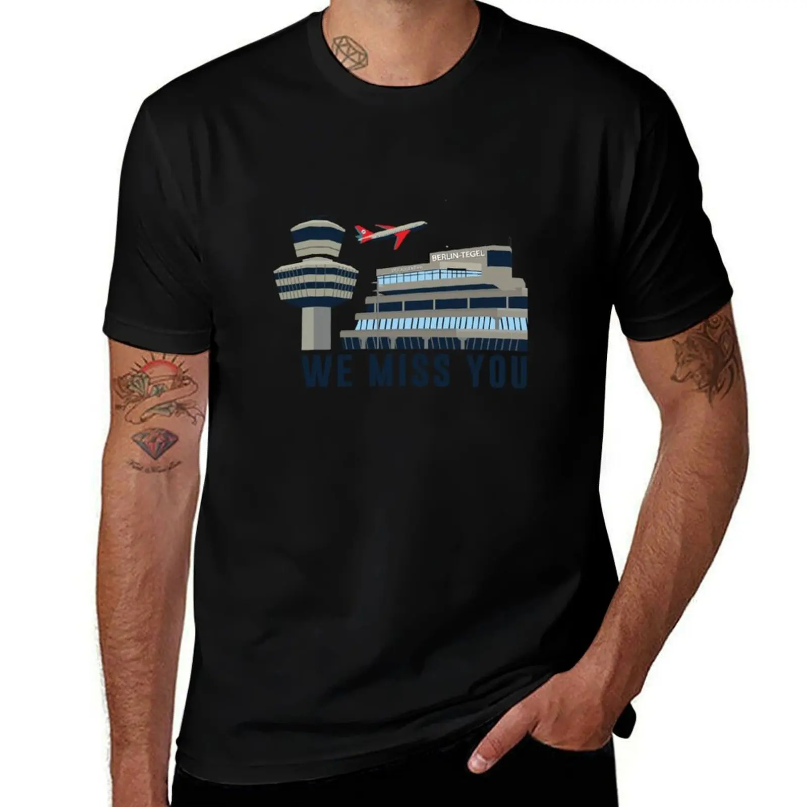 Berlin says goodbye to its TXL airport T-Shirt Casual Simple Design Short Sleeve Shirt T-Shirt
