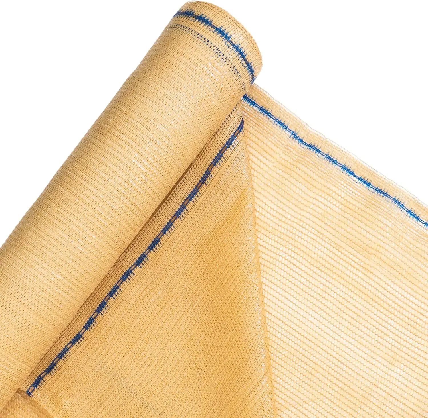 60% Shade Cloth Roll 5'x100' Tan HDPE UV Resistant Breathable Eyelets for Greenhouse Garden Patio