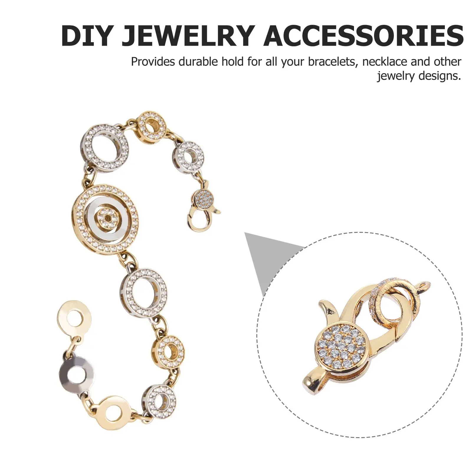 2pcs Clasp Jewelry Findings Bracelets Connecting Buckle DIY Accessories for Bracelets Necklaces Connecting Buckle