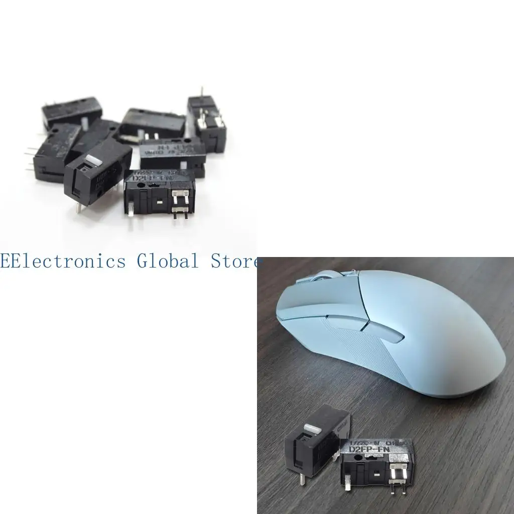 462B 4Pcs Optical Mouse MicroSwitch D2FP—FN Mouse Button Fretting Switches for ROG III Point 36K，ROG Chakram X Black