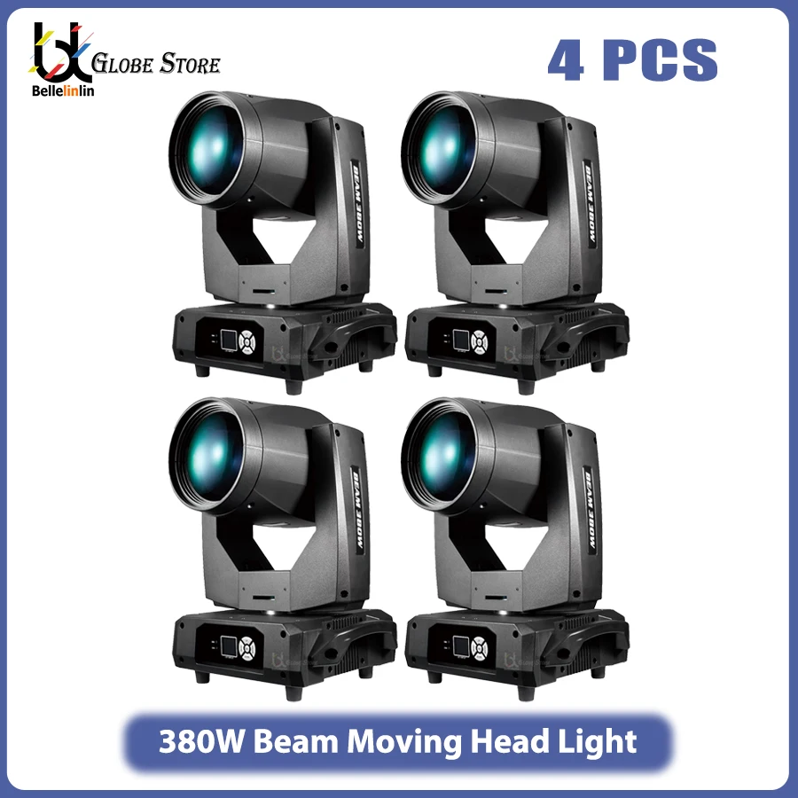 

0 Tax 4Pcs New Bulb Beam 380W 20R Moving Head Lighting Colored Beam Lighting For DJ Disco Concert Wedding Spotlight