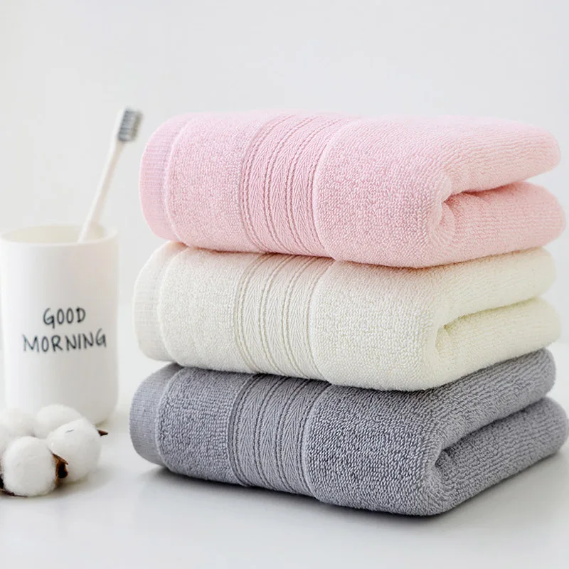 100% cotton towel absorbent adult bath towel pure color soft absorbent and quick-drying super soft towel