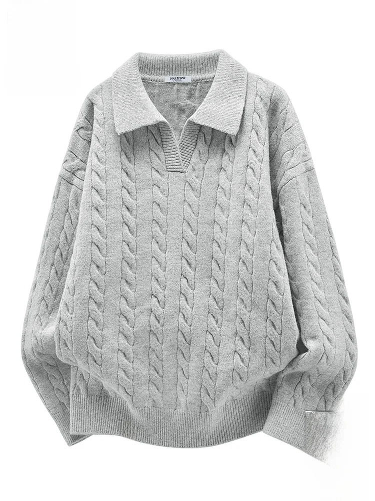 

PaulFrank M Knitted Sweater Woolen Casual Collared Big Mouth Monkey Design Autumn Leisure Faion Polyester Blend Long Sve