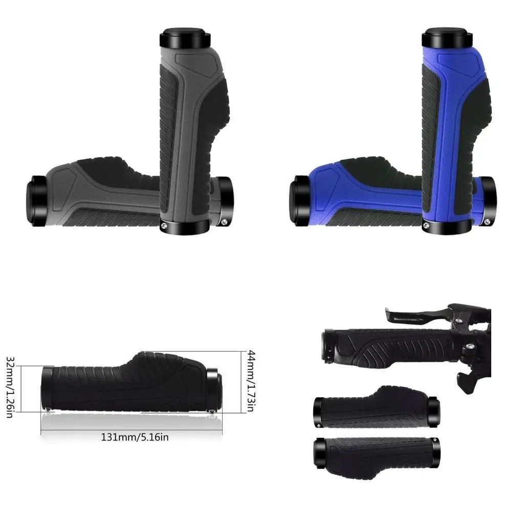Y1UC 2Pcs Bikes Handle Locking Cover Bikes Grip Shockproofs Grip with End Plug