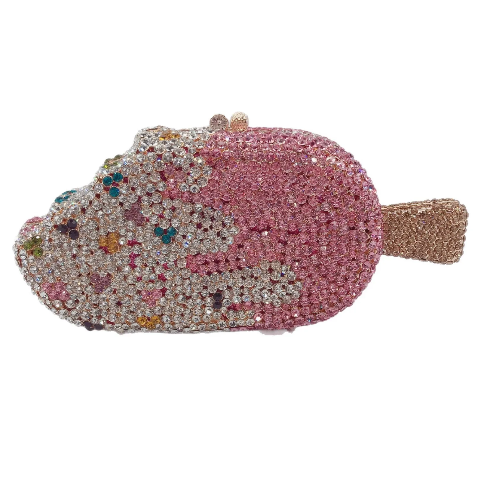 

Popsicle Popsicle Ice Cream Diamond Bag With Diamond Jewel Banquet Clutch Rhinestone Clutch Bag Crystal-Embellished Party Clutch