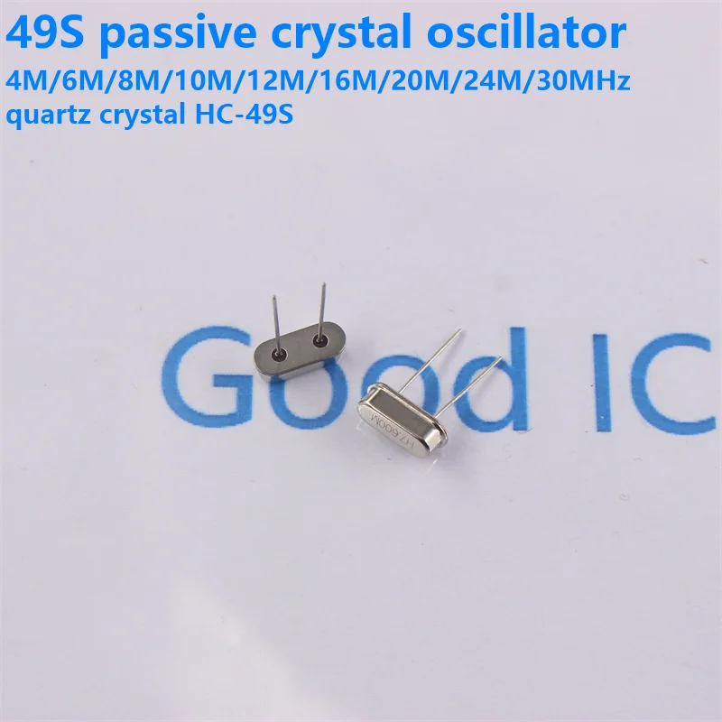 

5PCS HC-49S DIP Quartz Crystal Resonator Passive Oscillator 4 6 8 10 11.0592 12 13.56 16 18.432 20 22.1184 24 25 27 30 32 MHZ