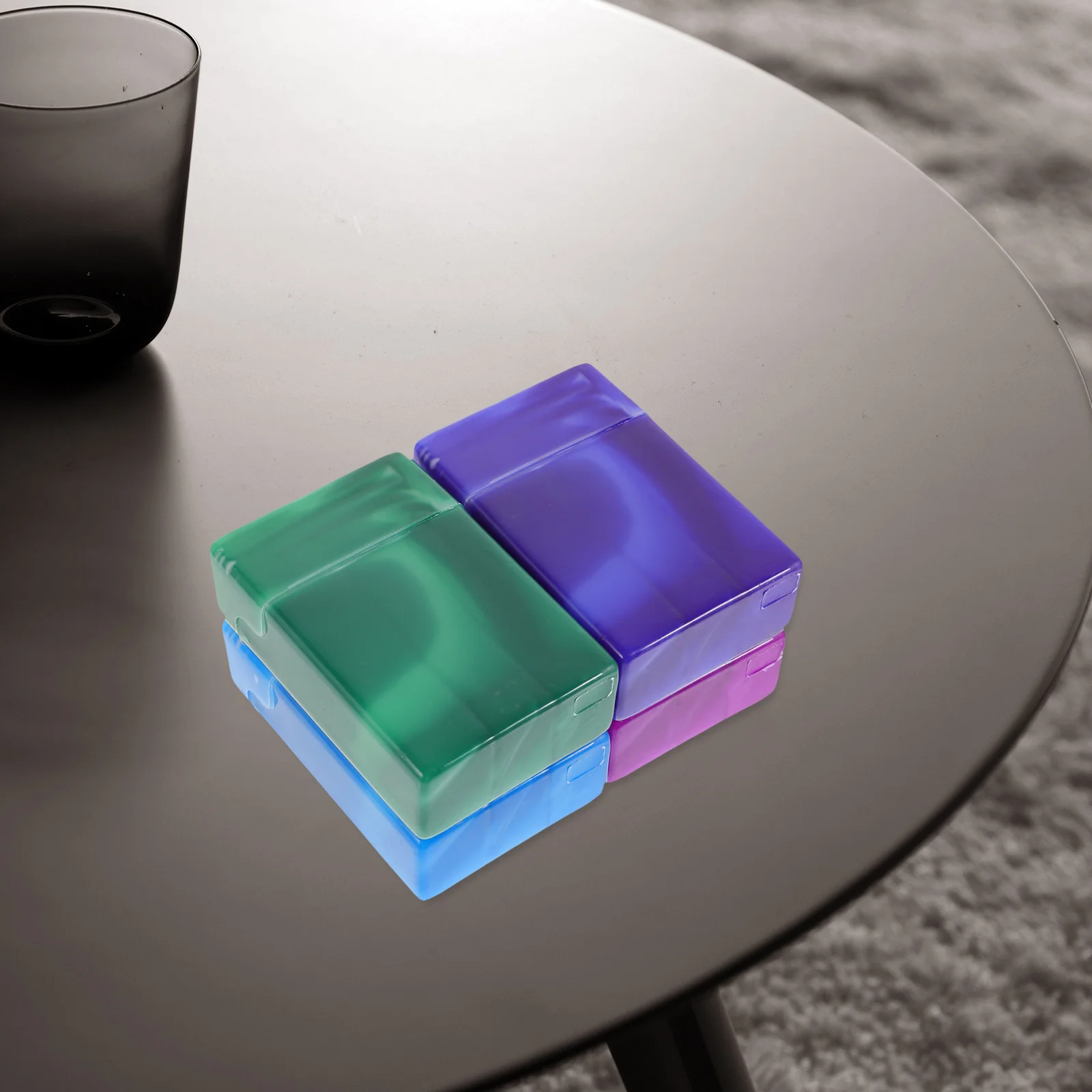4 stks Gemarmerde Sigarettenkoker Draagbare Plastic Container Flip Cover Vochtbestendige Organizer Voor Outdoor Indoor Gebruik