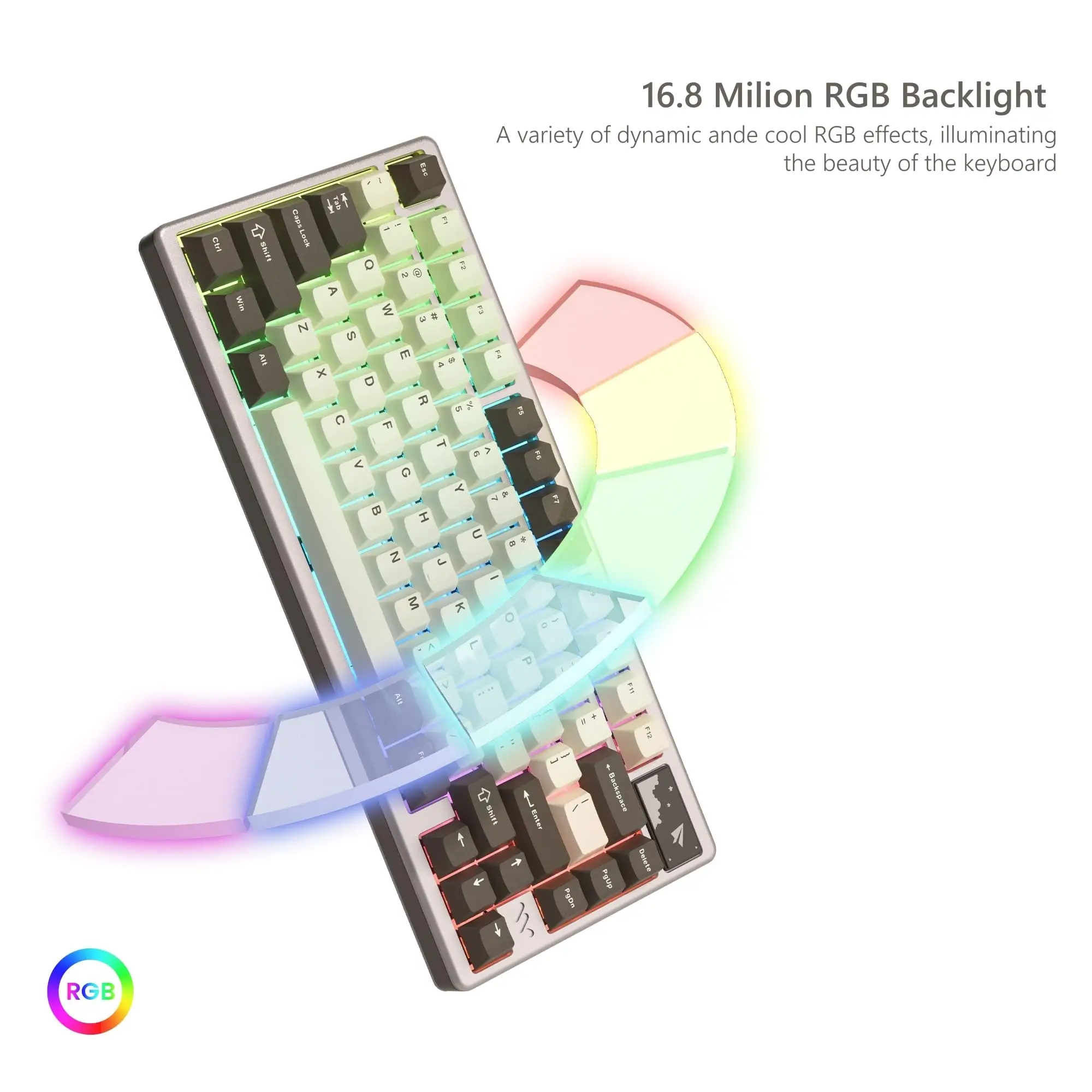 Womier SK71Pro Keyboard Mekanis Nirkabel QMK/VIA Tri-mode Bluetooth/2.4G/USB-C Keyboard Gaming RGB Dapat Ditukar Panas