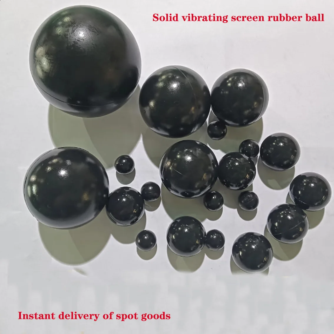 Black Solid Round Rubber Ball Diameter 1/2/3/4/4.5/5.5/6/6.5/7/8-80mm Elastic Ball Industrial Wearresistant Rubber Ball