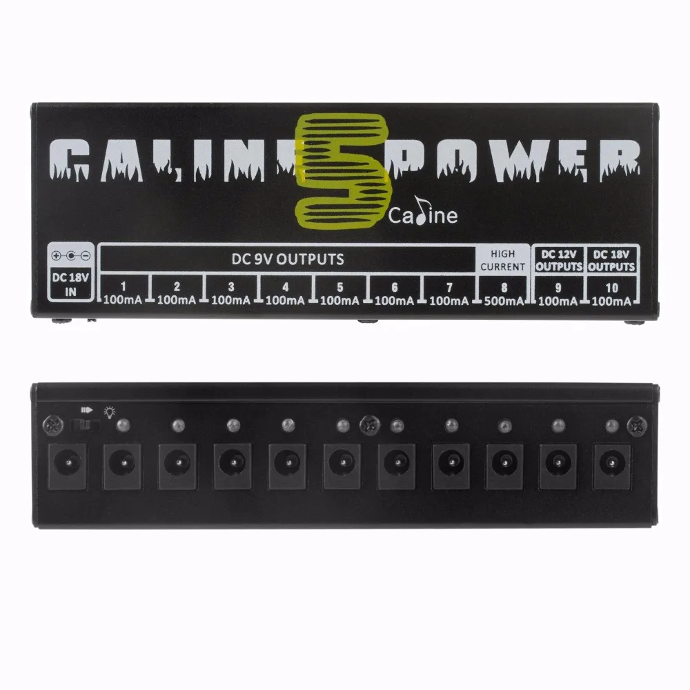 Caline CP-05 Guitar Effect Pedal Power Supply EU US AU UK Plug 10 Isolated Output Power Tuner Pedal board Guitar accessories