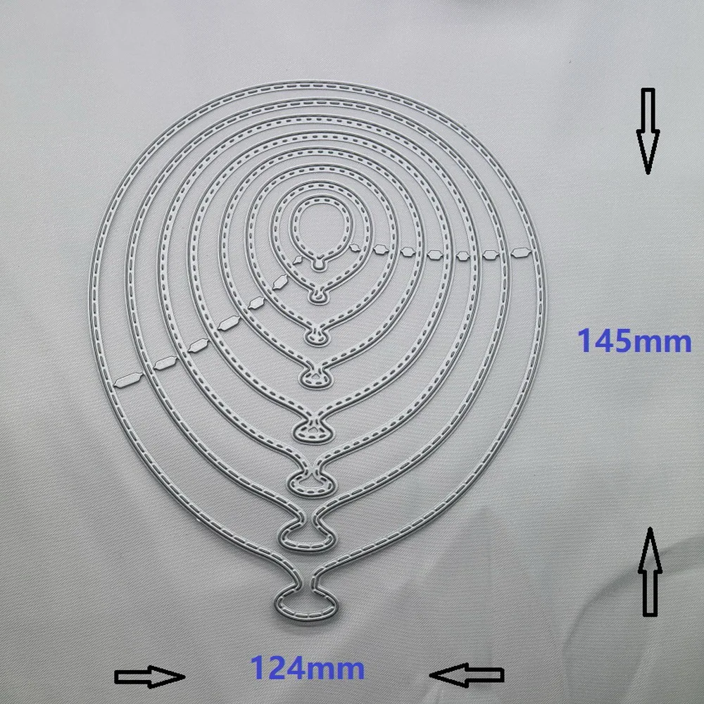 Pan 8 s 8 pçs balões de corte dados para scrapbooking gravação diy manual álbum ferramenta produção aço carbono faca molde decoração