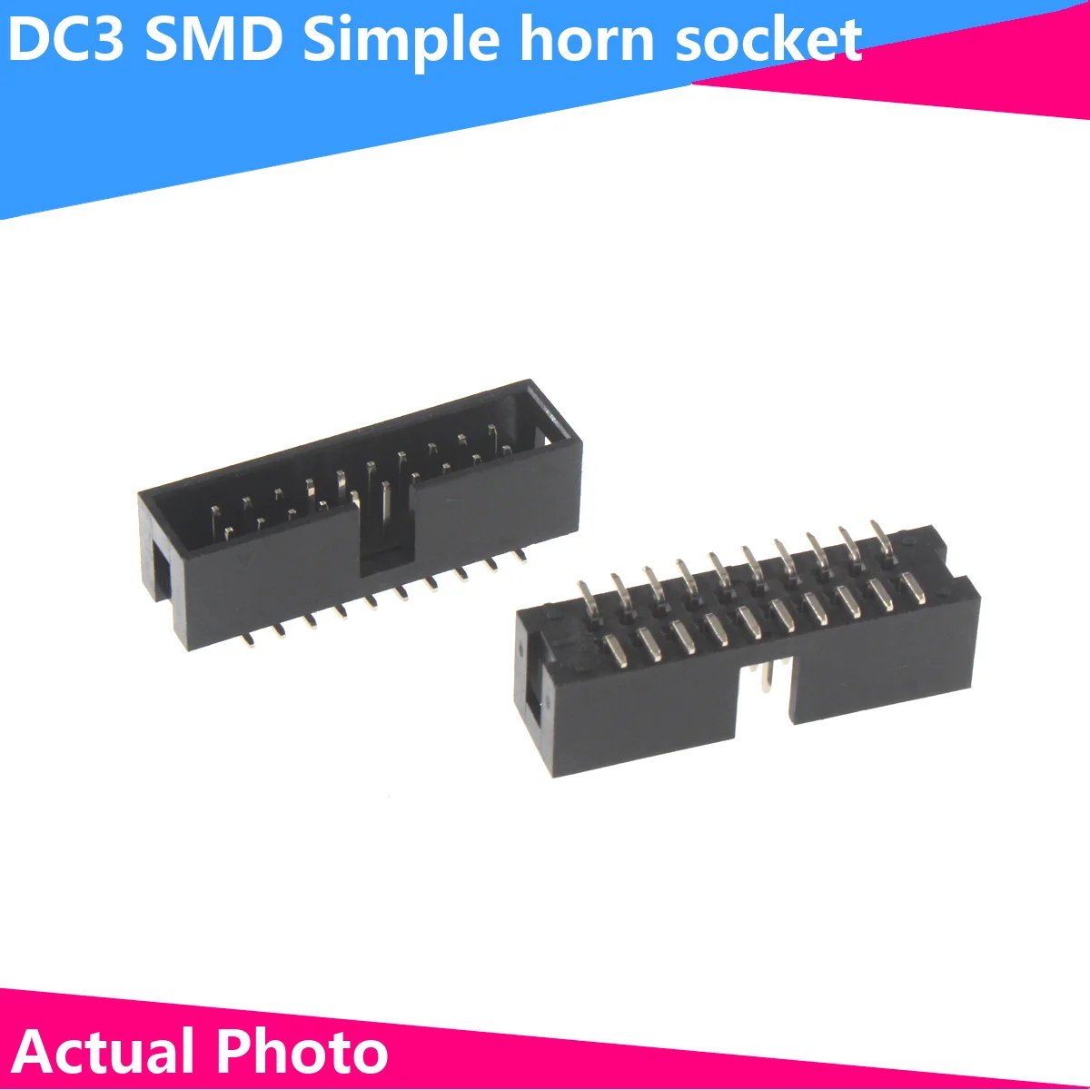 10Pcs Pitch 2.54mm Male Socket straight idc headers PCB CONNECTOR DOUBLE ROW DC3 HEADER Dip 6P 10P 14P 20P 26P 40Pin