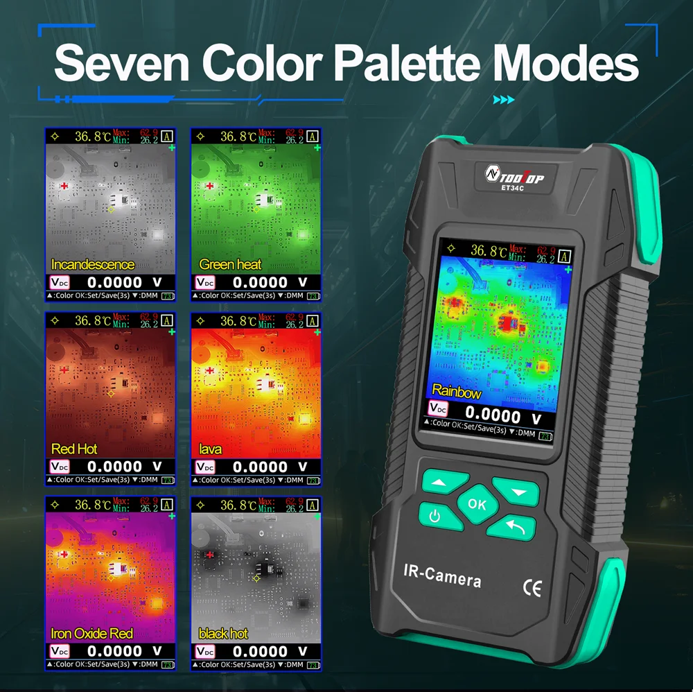 TOOLTOP Smart Infrared Thermal Imager ISR 240*240 Magnetic Macro Lens Precision Thermal Imaging Camera For PCB HVAC Pipe Inspect