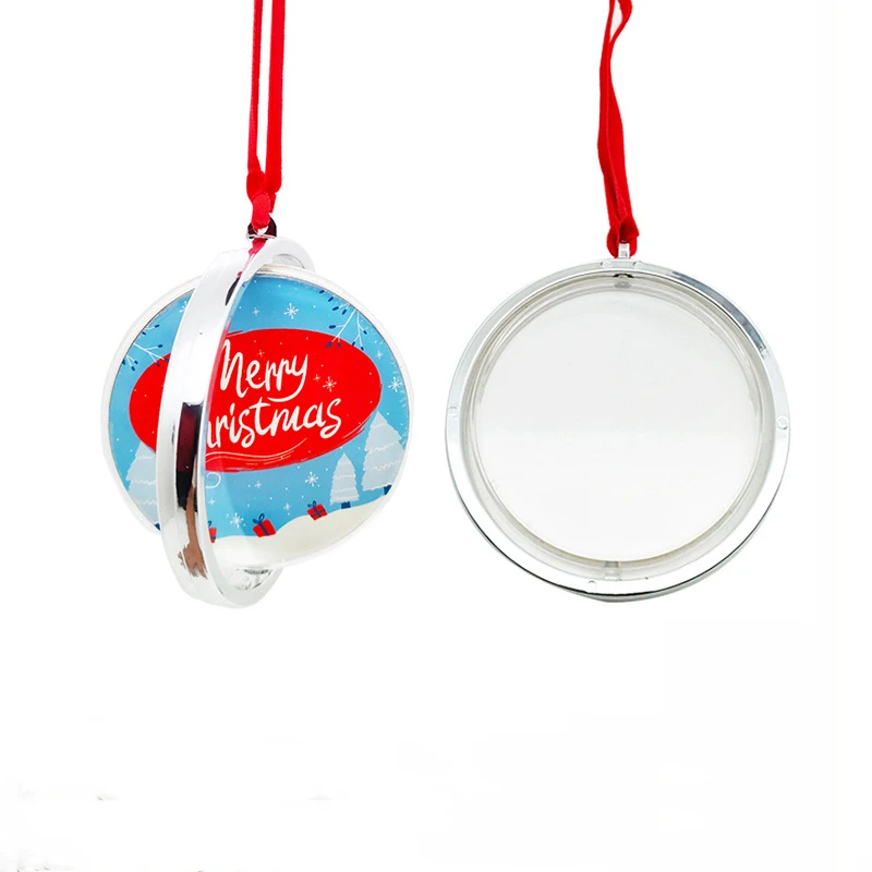 

20pcs/Lot Sublimation Blank Heat Transfer Printing Christmas Decoration Rotatable Circular Pendant New DIY Gifts