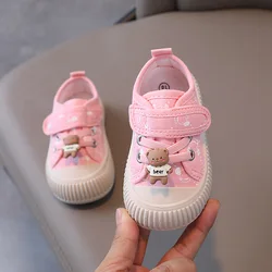 Men's and women's single shoes, soft soled children's canvas shoes, spring and autumn breathable, baby walking shoes