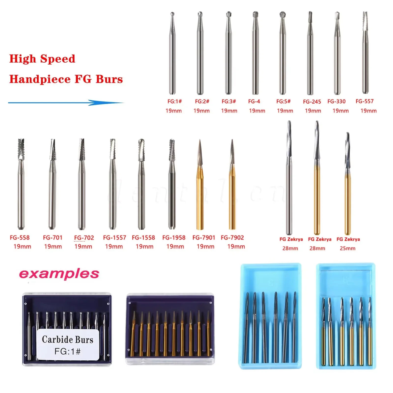 

Dental Tungsten Carbide Steel Burs FG Bur Cutting Burs for High Speed Handpiece