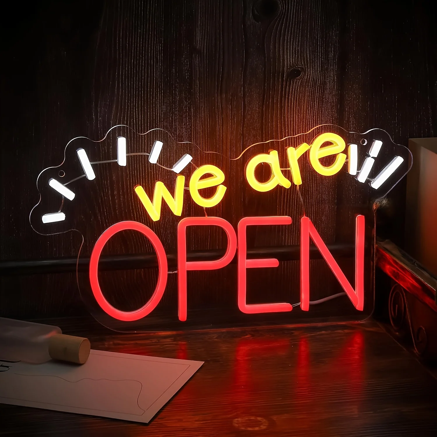 LED 네온사인 오픈 조명, 오픈 사인 벽 창문 아트 장식 (매장, 바, 호텔, 레스토랑, 소매점, 파티, 펍용)