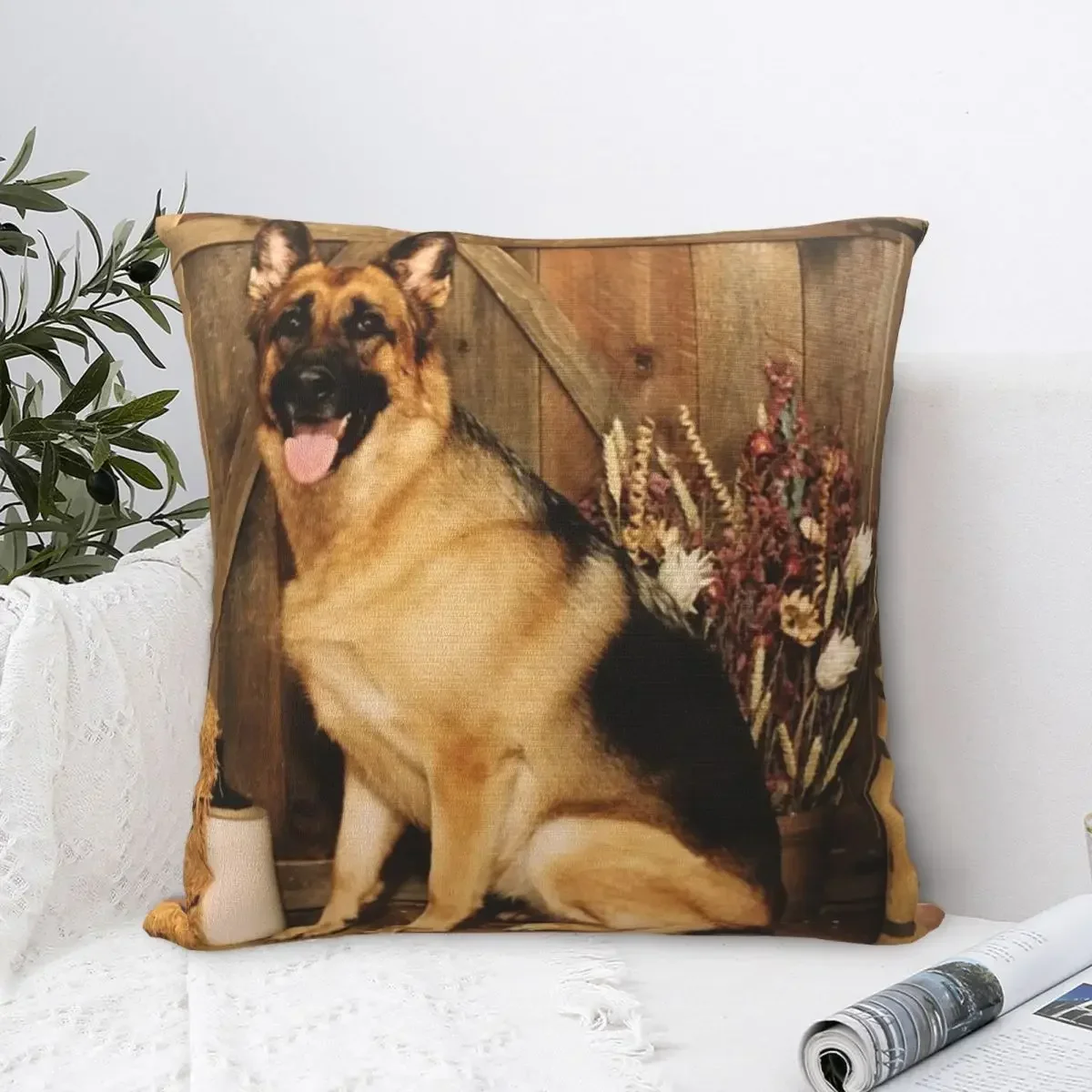

Pillow Cover German Shepherd Dog Custom Cushion Cover Animal Funny Pillow Case For Wedding Party Home Decor Pillowcases