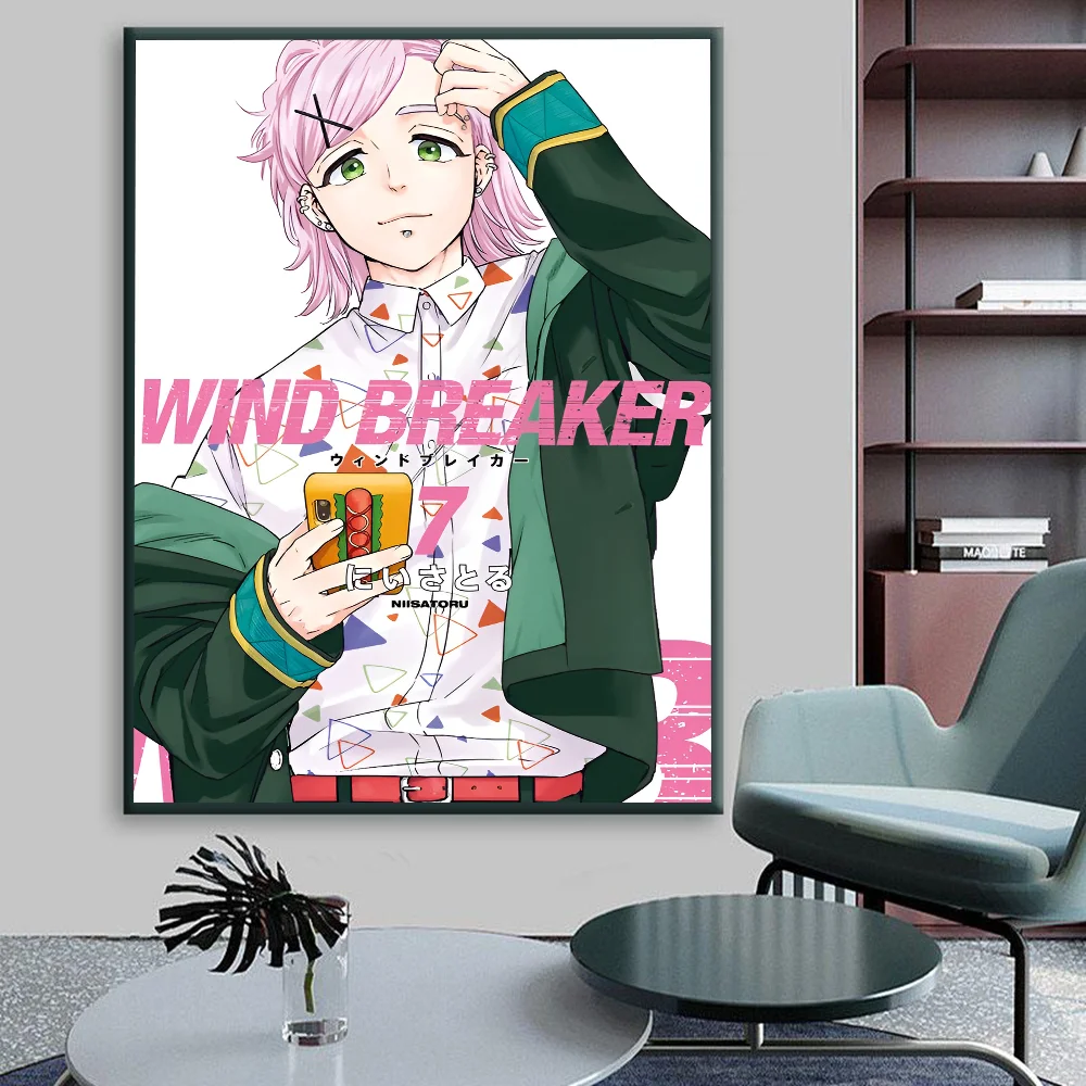 Wiatrรณwka plakaty Anime lepkie wodoodporne papierowa naklejka kawiarni Kawaii wystrรณj pokoju