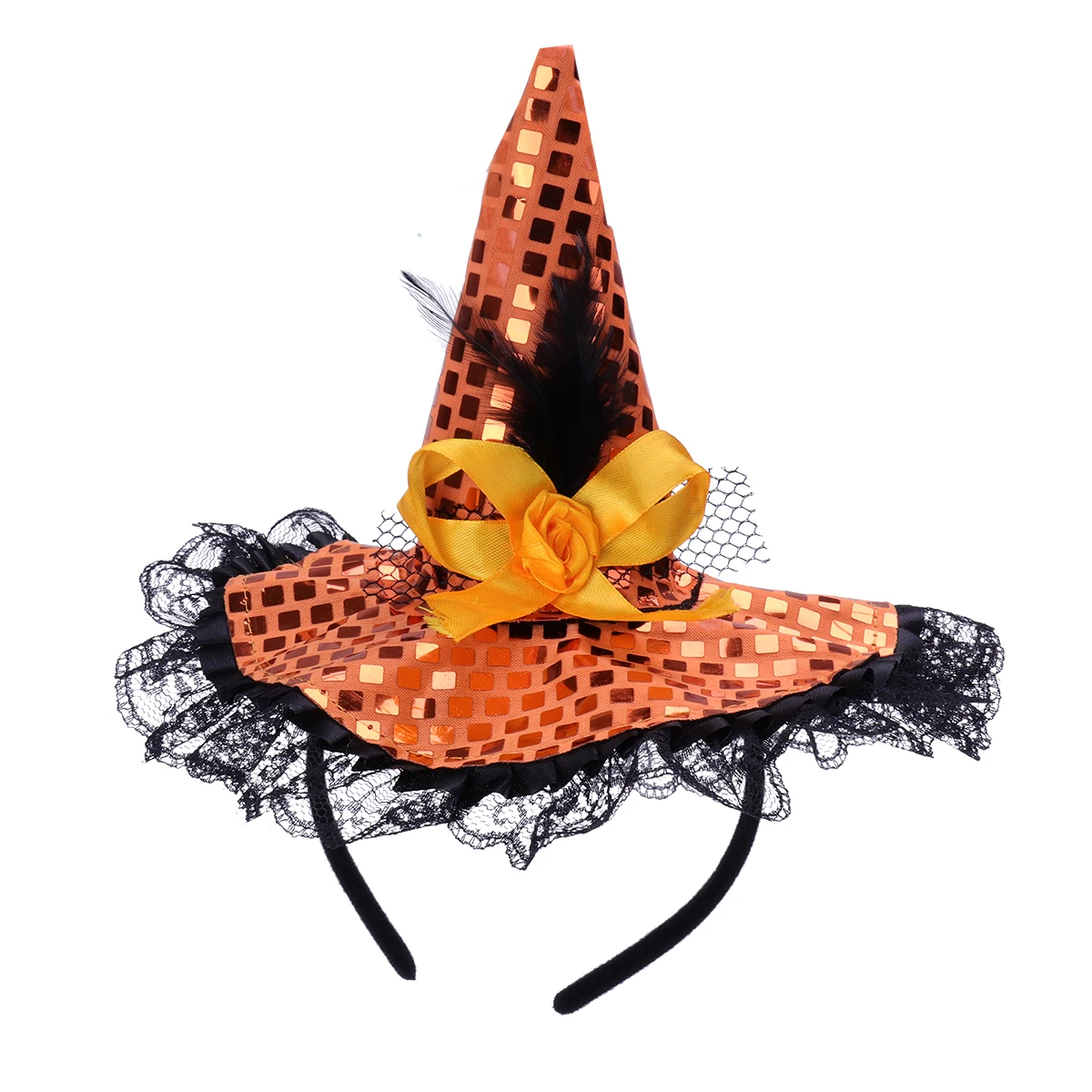 

Witch Hat Headband Purple Kids Girls Witches Pumpkin Costume Party Halloween Props Long Last Use