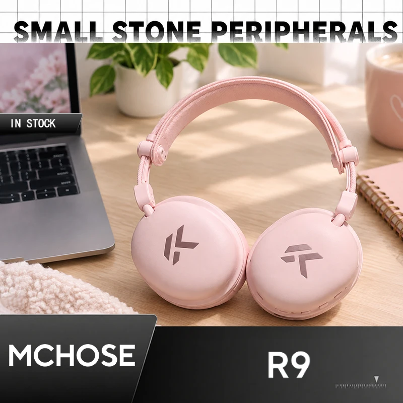 MCHOSE R9 Kabelloses Gaming-Headset mit Vier-Modus-Verbindung, Leichte Ergonomische Over-Ear-Kopfhörer, Geeignet für PC-Gaming