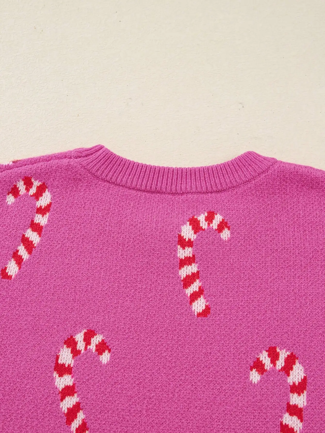 سترة نسائية وردية اللون بتصميم عيد الميلاد، فضفاضة وبدون أكتاف، مناسبة للعطلات