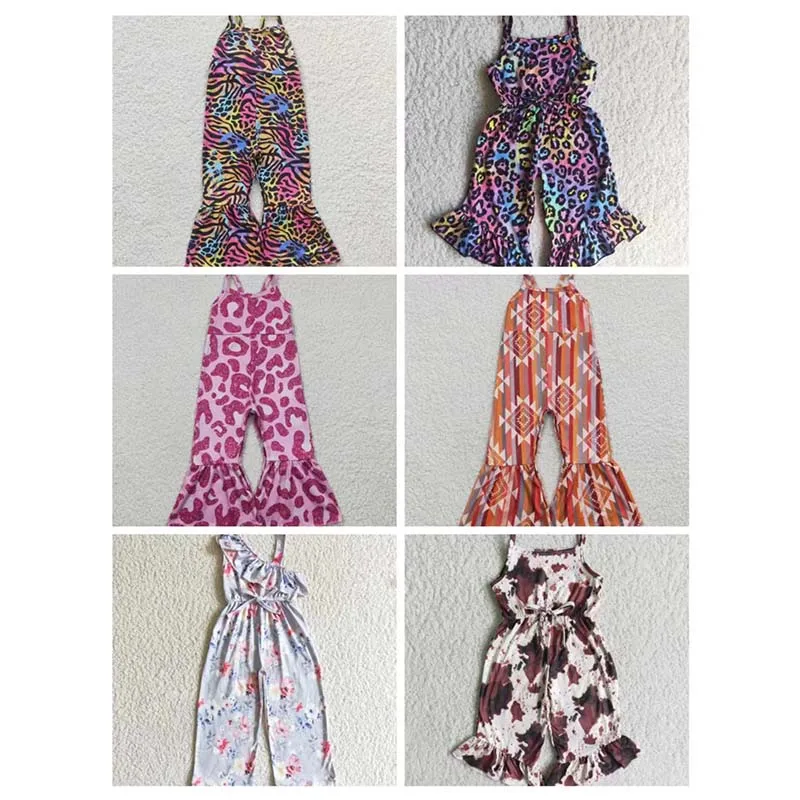 

Wholesale Western Baby Girl Jumpsuit Toddler Children Suspender Tank One-piece Clothing Kids Pants Romper
