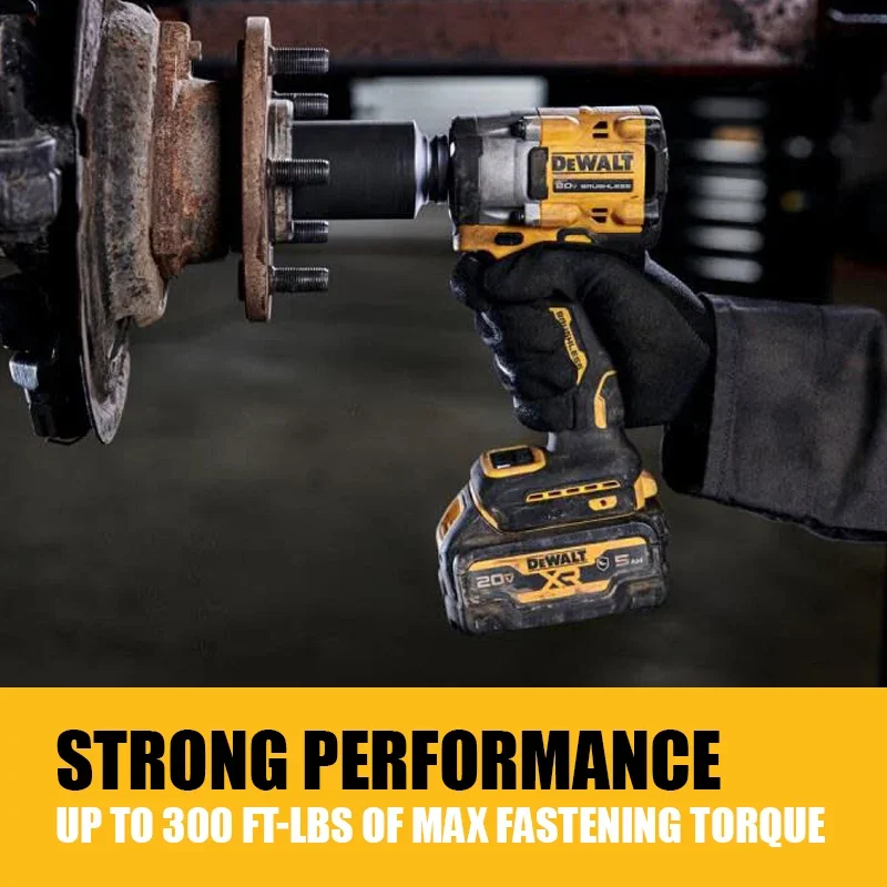 DEWALT DCF922 Kit 1/2in Brushless Cordless Impact Wrench With Detent Pin Anvil 20V Lithium Tools 406NM With Battery Charger