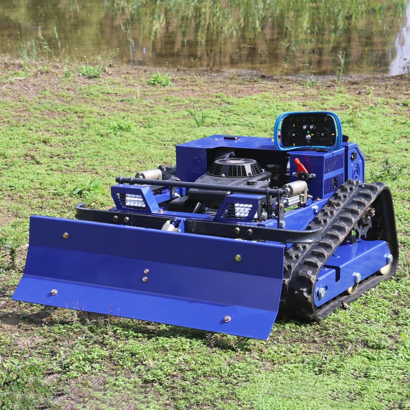 Customized Lawn Mower 550mm Cutting Width Remote Control Crawler With Snow Shovel Professional Beauty Customer Service