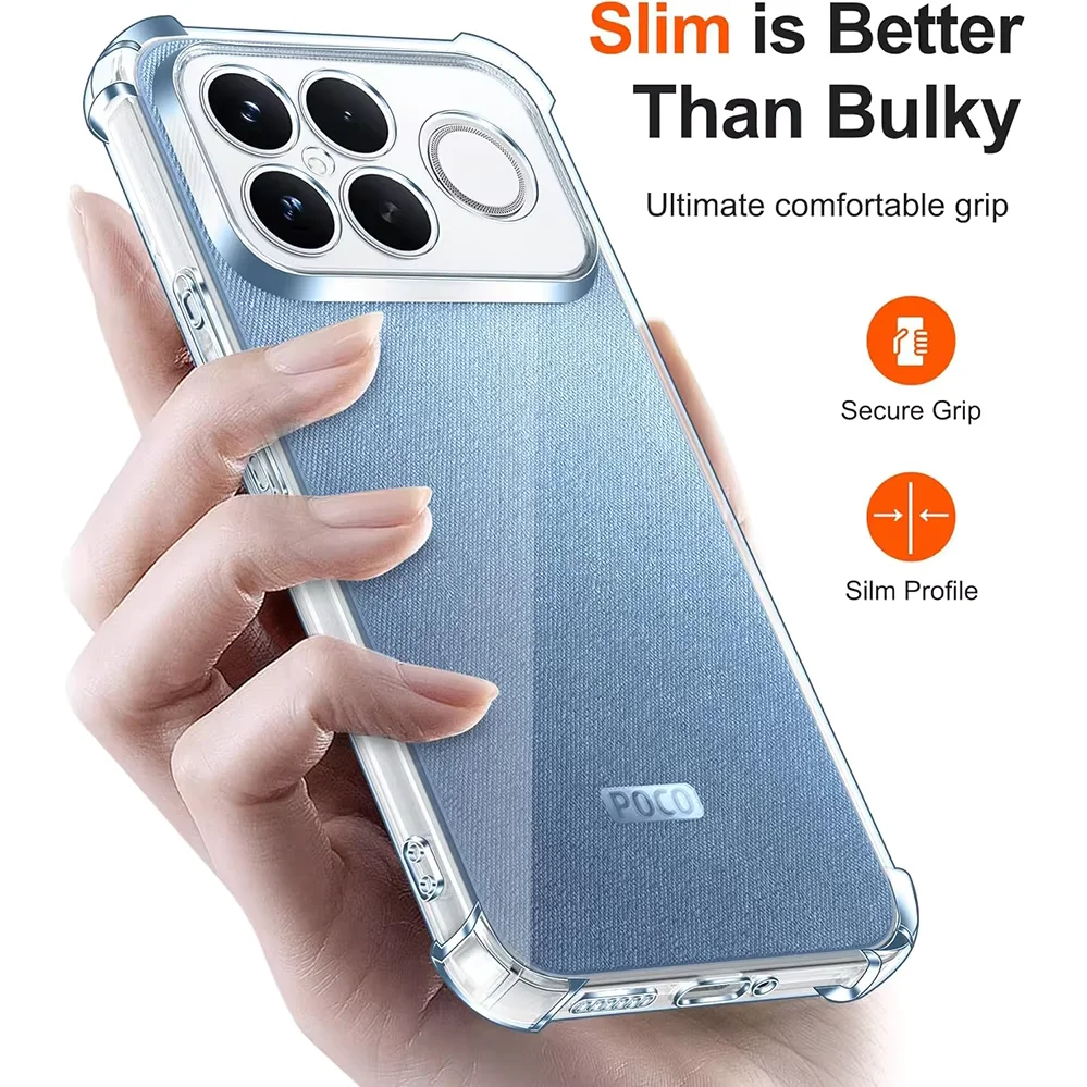 Shockproof Silicone Soft Case for Xiaomi Poco F8 Ultra F8 pro 5G Clear Ultra-Thin Protective Shell Back Cover ﻿