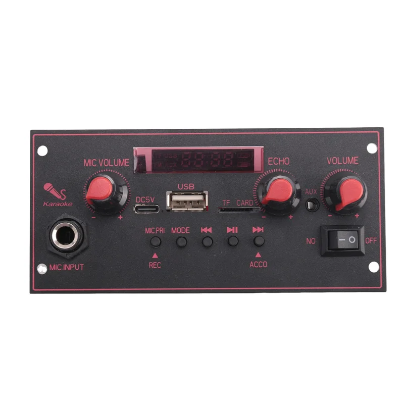 ELECT-2X Amplifier Board 2 X 10W Bluetooth Mp3 Decoding Board Trolley Audio Player Car Bluetooth Module Accessories,B