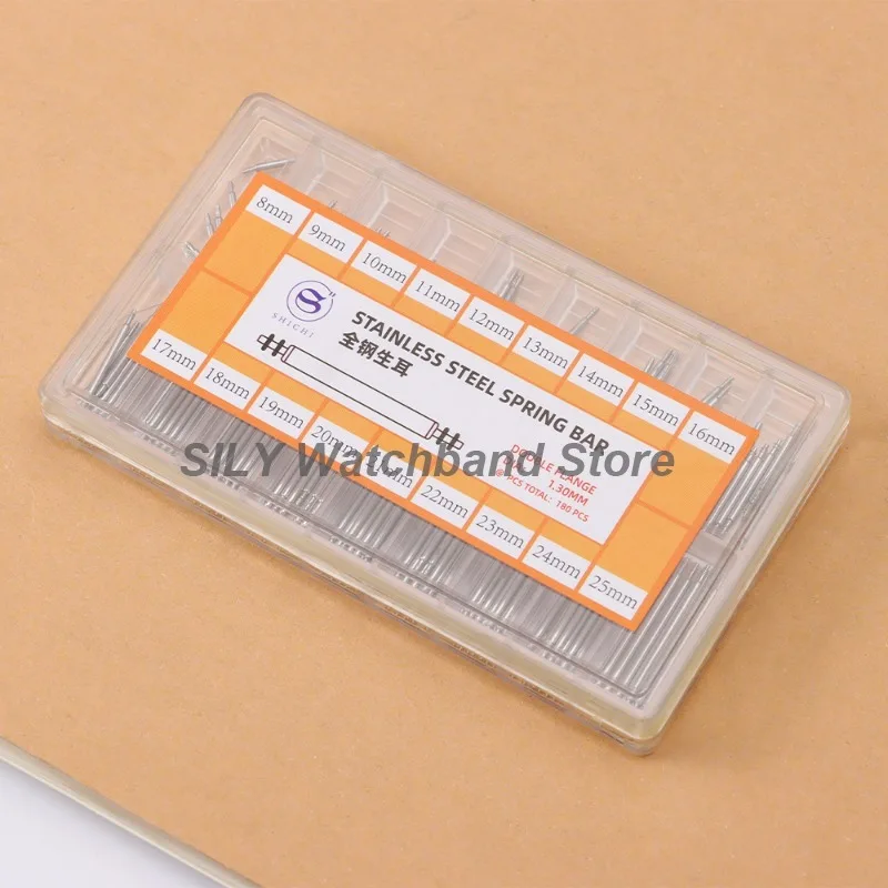 Strainless Steel Spring Bars Dia 1.3mm/1.5mm/1.8mm Belt Strap Connector Link Pin 180/270/360pcs Metal Spring Bar Length 8mm-25mm image 2
