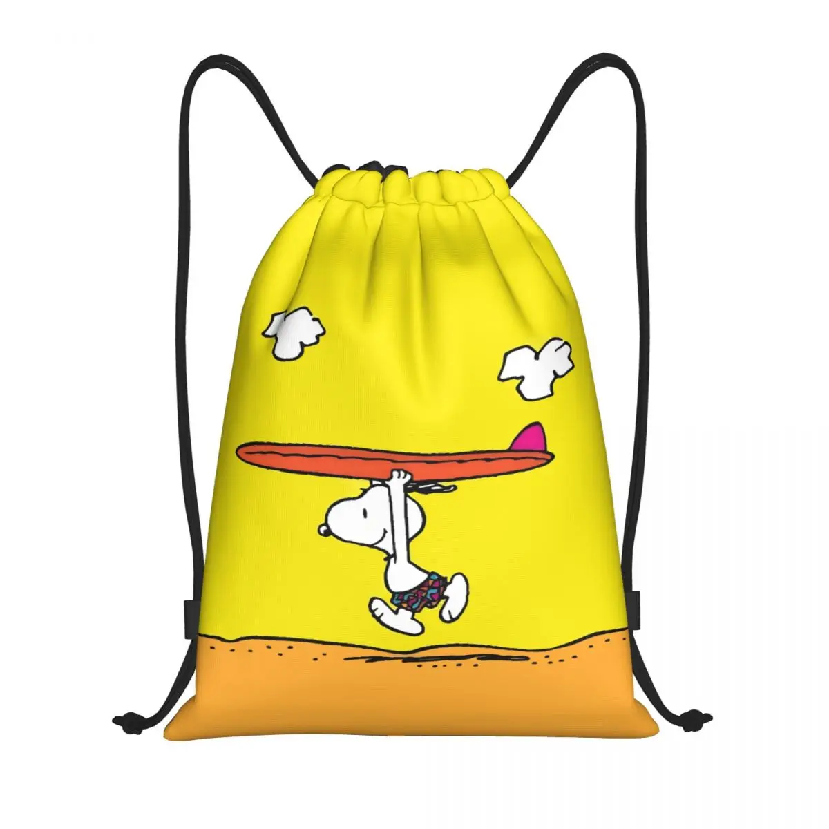 

Custom S-Snoopys Drawstring Bag Women Men Portable Gym Sports Sackpack Cute Cartoon Shopping Storage Backpacks