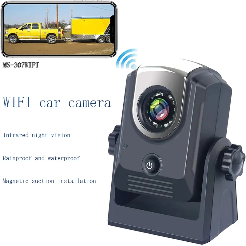 Msccar Wifi in Car Wireless Camera, Reverse Camera, with Waterproof Night Vision Magnetic Suction, for In Car Monitoring