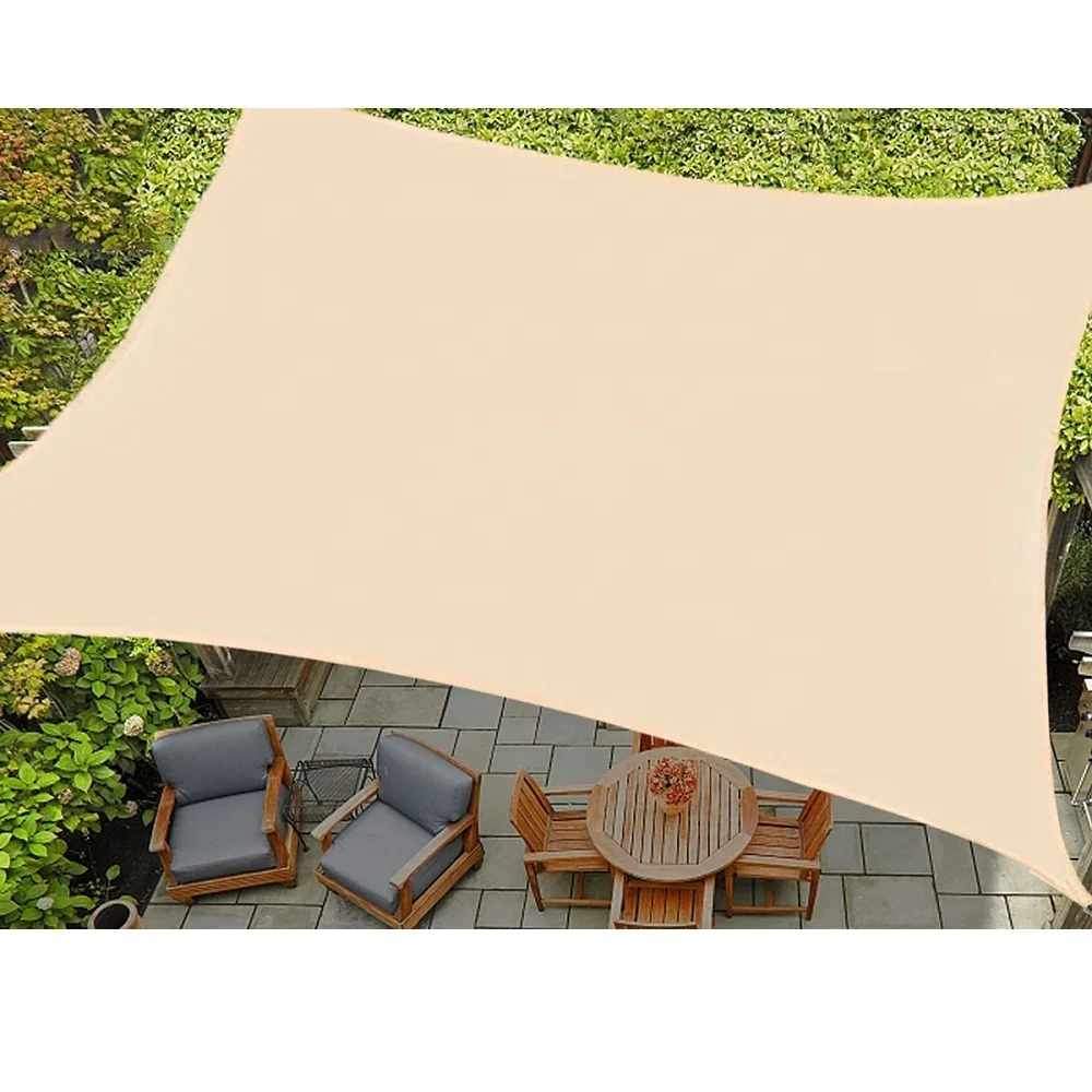 High Strength HDPE Sun Sail Shade Net, Triangle and Square Type Shade Sails for Garden Patio