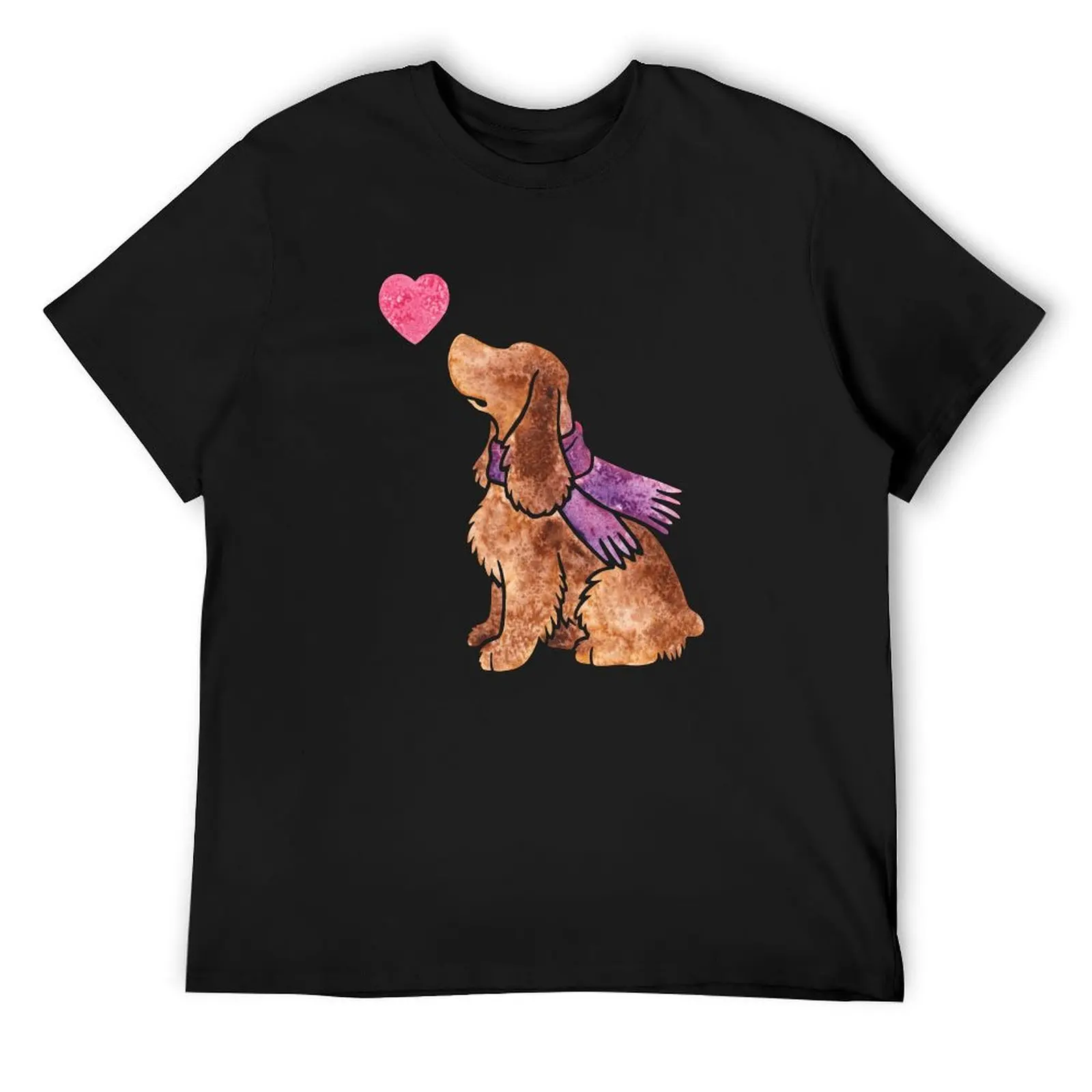 

Watercolour spaniel T-Shirt Funny t-shirt anime figures customs design your own blue lock clothes for men
