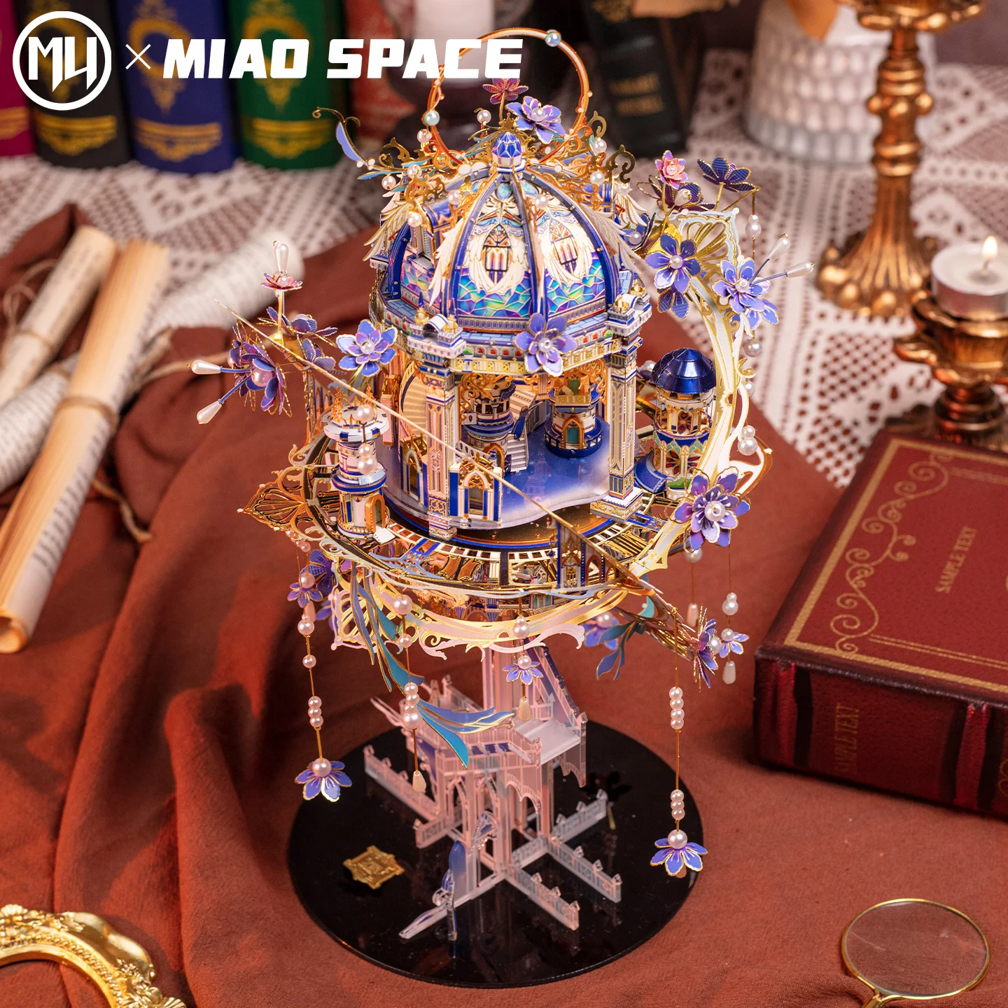 MU Romeo and Juliet Music Box 3D Metal Puzzle, DIY Toy, Desktop Office Decoration, Stress-Relieving, Colorful Gift for Girend