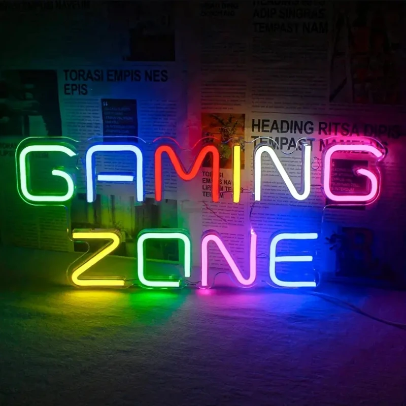 Custom Gaming Area Neon Sign,Home Decor,Gaming Area, Bedroom, Gifts For Gamers,Boys,Colorful LED Neon Wall Decoration