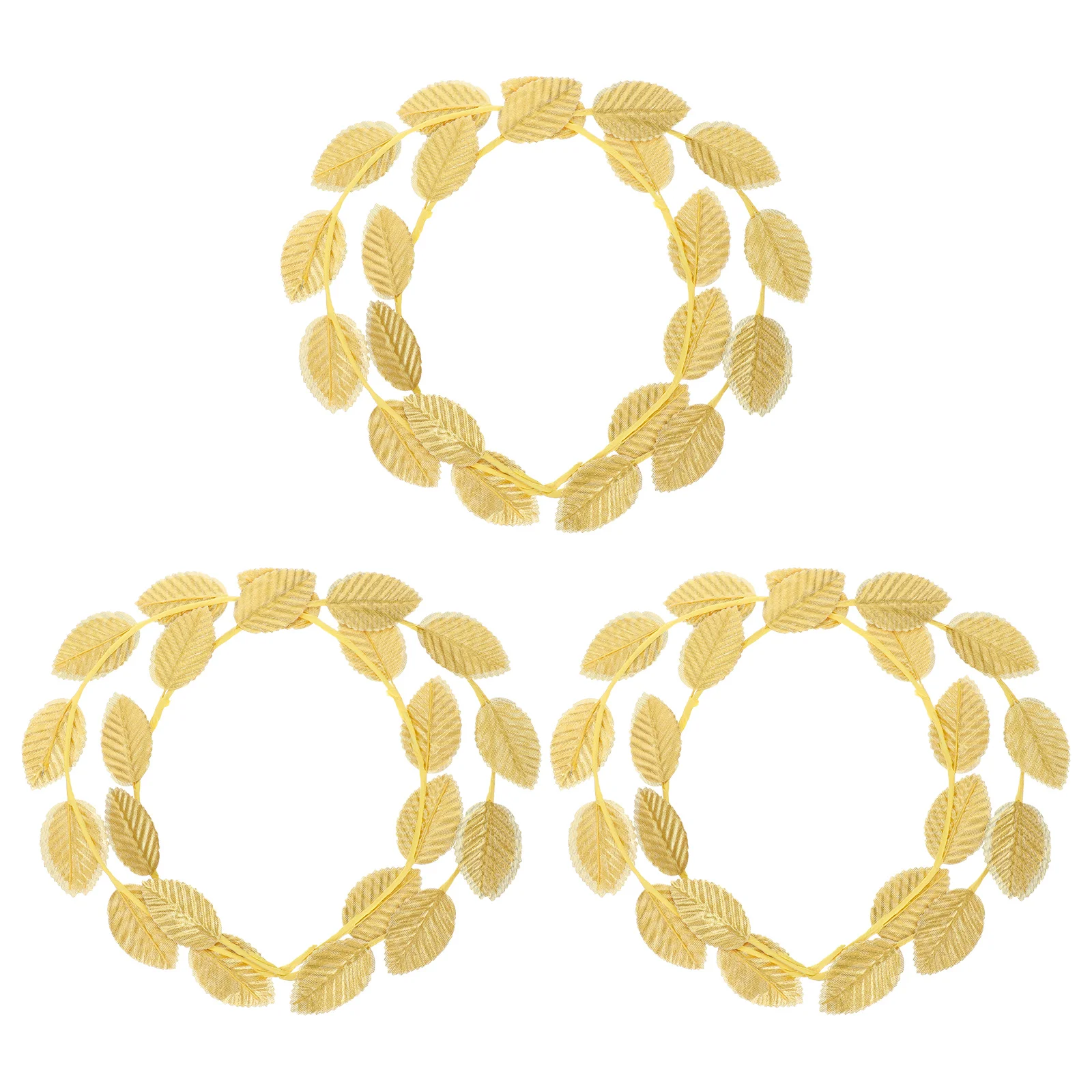 

Golden Leaf Hairband Wreath Crown Props Durable Plastic Design Fit Wedding Party Accessories Cosplay Headdress Roman Theme