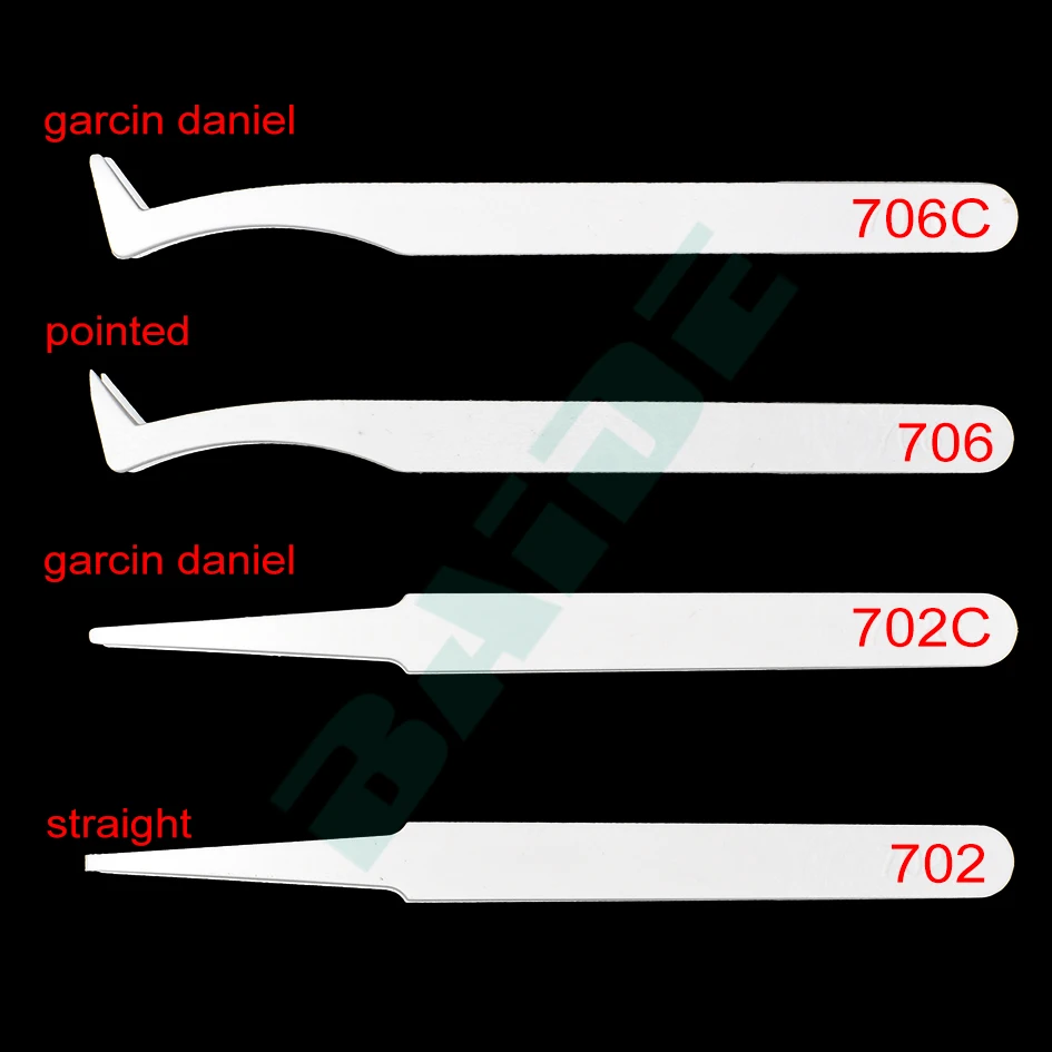 701 702 703 704 705 708 709Precision Tweezer Set Plastic Anti Static Portable Flexible Tool Kit  White High Quality 3000pcs/lot