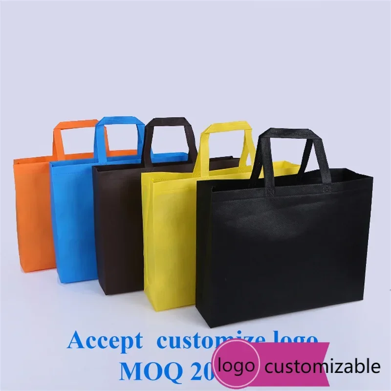 20 peças saco de compras grande capacidade portátil multi-cor presente organizador não tecido eco tecido reutilizável bolsa dobrável