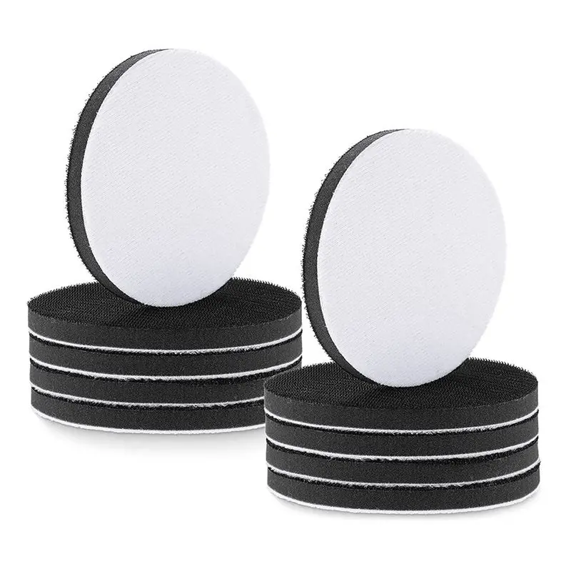 A89X 10 Pieces 5In Soft Density Foam Interface Pad Hook and Loop Foam Sanding Pads 125mm Sponge Cushion Buffering Backing Pad
