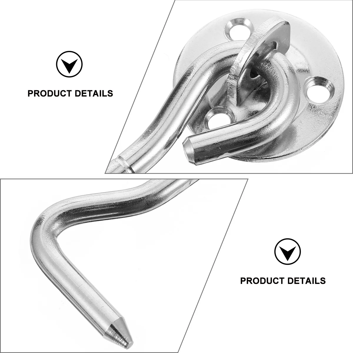 

2Pcs Windproof Stainless Steel Window Hook Old-Fashioned Durable Lock Hook Smooth Polished Surface Suitable for Windows