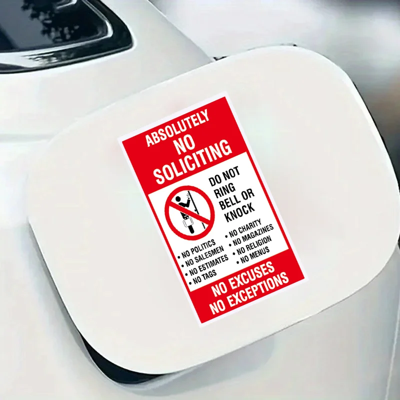 5 fogli per confezione 3. 1*4. Etichette adesive di avvertimento per promemoria campanello da 7 pollici, per evitare gli altri disturbi da battere sulla porta, adatte per porte, finestre, veicoli, impermeabili, resistenti allo strappo, facili da rimuovere