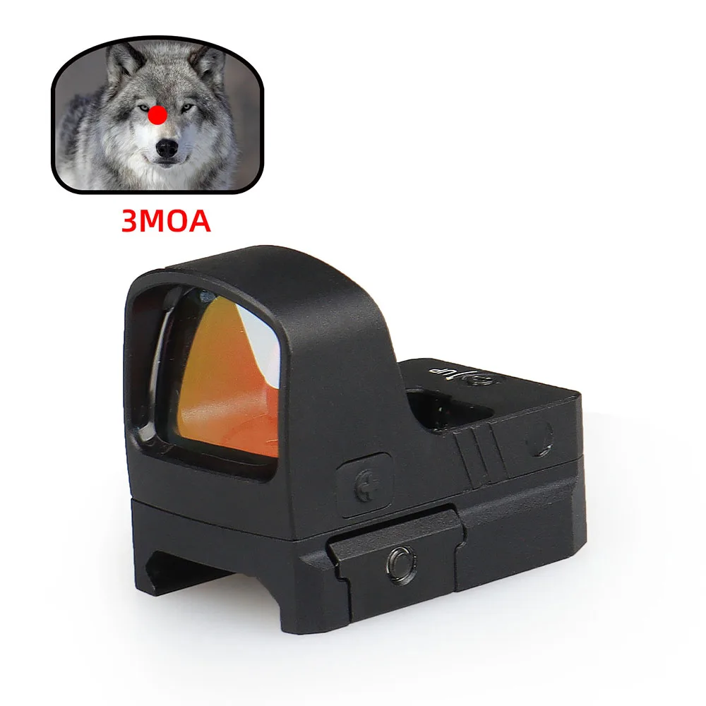 

PPT 1x24mm 3MOA Red Dot Sight Reflex Riflescope Hunting Scope With RMR Mount Rail Co-Witness Holographic AR15 HK2-0140