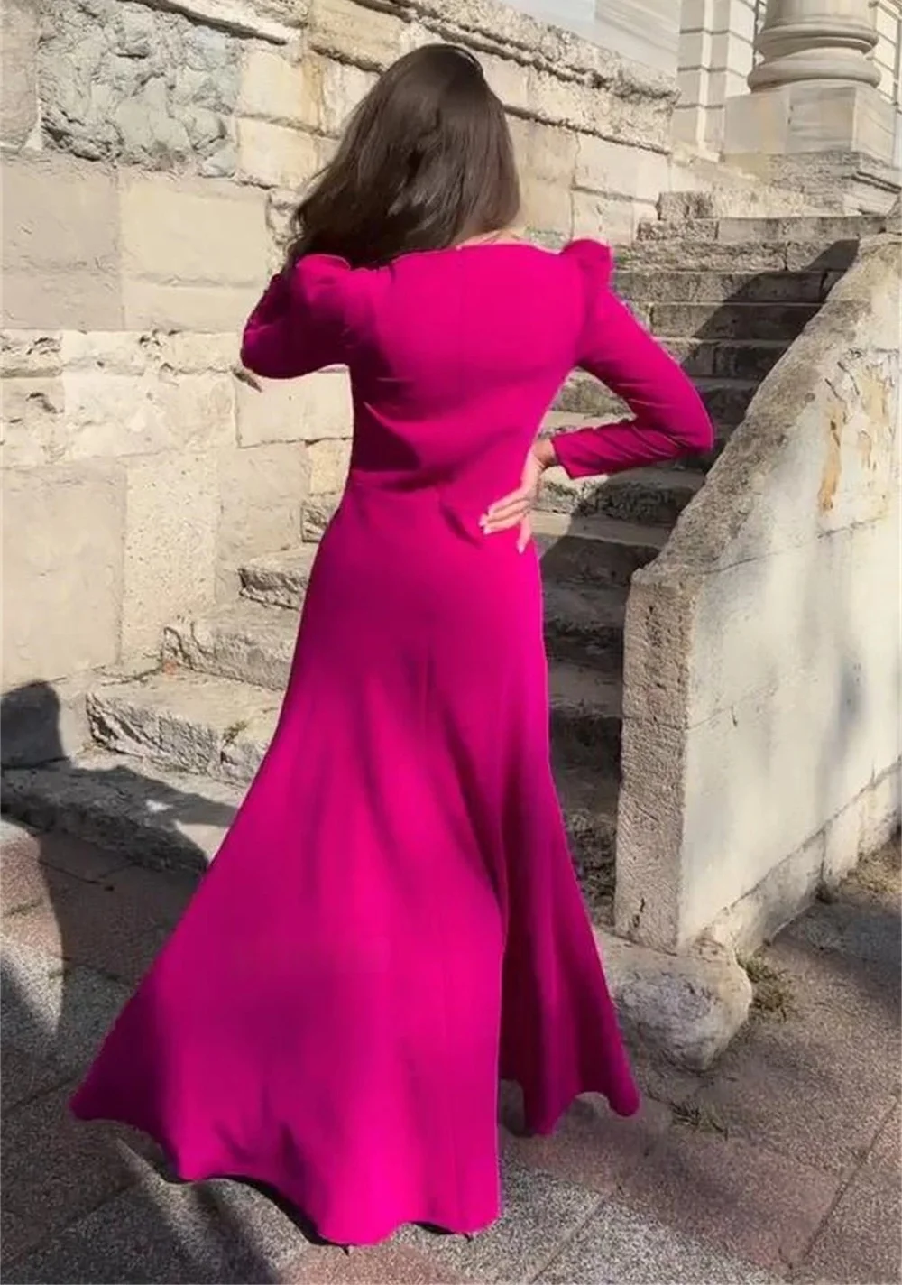 فساتين سهرة نسائية باللون الأزرق المخضر بأكمام طويلة مناسبة مخصصة فساتين سهرة للجنسين جيرسي ريترو دبي السعودية العربية للحفلات الراقصة حسب الطلب